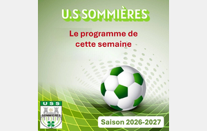 Le programme de cette semaine